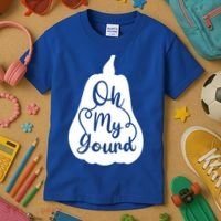 Funny Oh My Gourd Thanksgiving Fall Gift Kids T-Shirt thumb 3