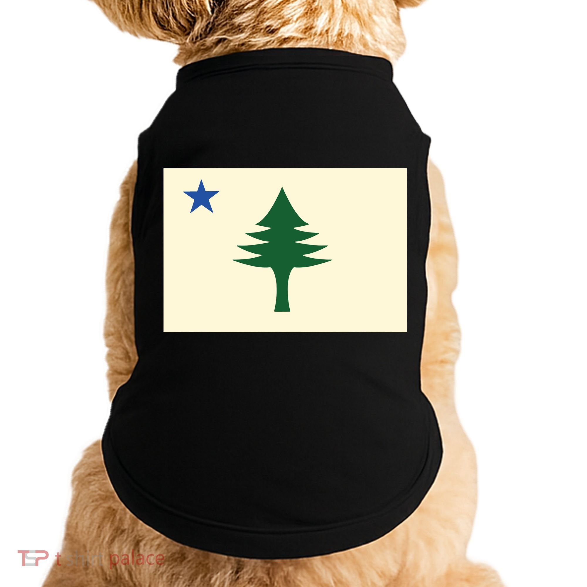 Flag Of Maine 1901 Maine State Flag Pine Tree State Doggie Tank
