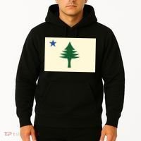 Flag Of Maine 1901 Maine State Flag Pine Tree State Hoodie thumb 2