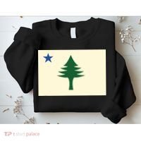 Flag Of Maine 1901 Maine State Flag Pine Tree State Sweatshirt thumb 2