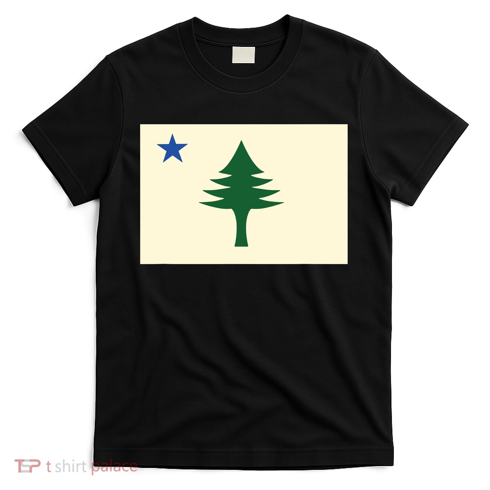 Flag Of Maine 1901 Maine State Flag Pine Tree State T-Shirt