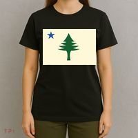 Flag Of Maine 1901 Maine State Flag Pine Tree State T-Shirt thumb 4