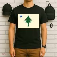 Flag Of Maine 1901 Maine State Flag Pine Tree State T-Shirt thumb 6