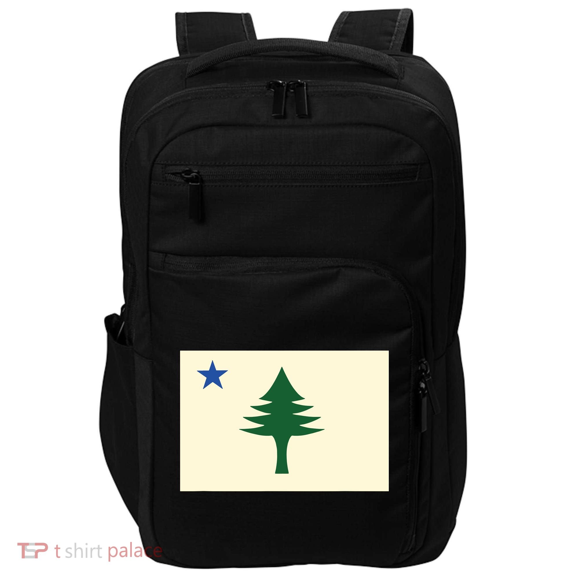 Flag Of Maine 1901 Maine State Flag Pine Tree State Impact Tech Backpack