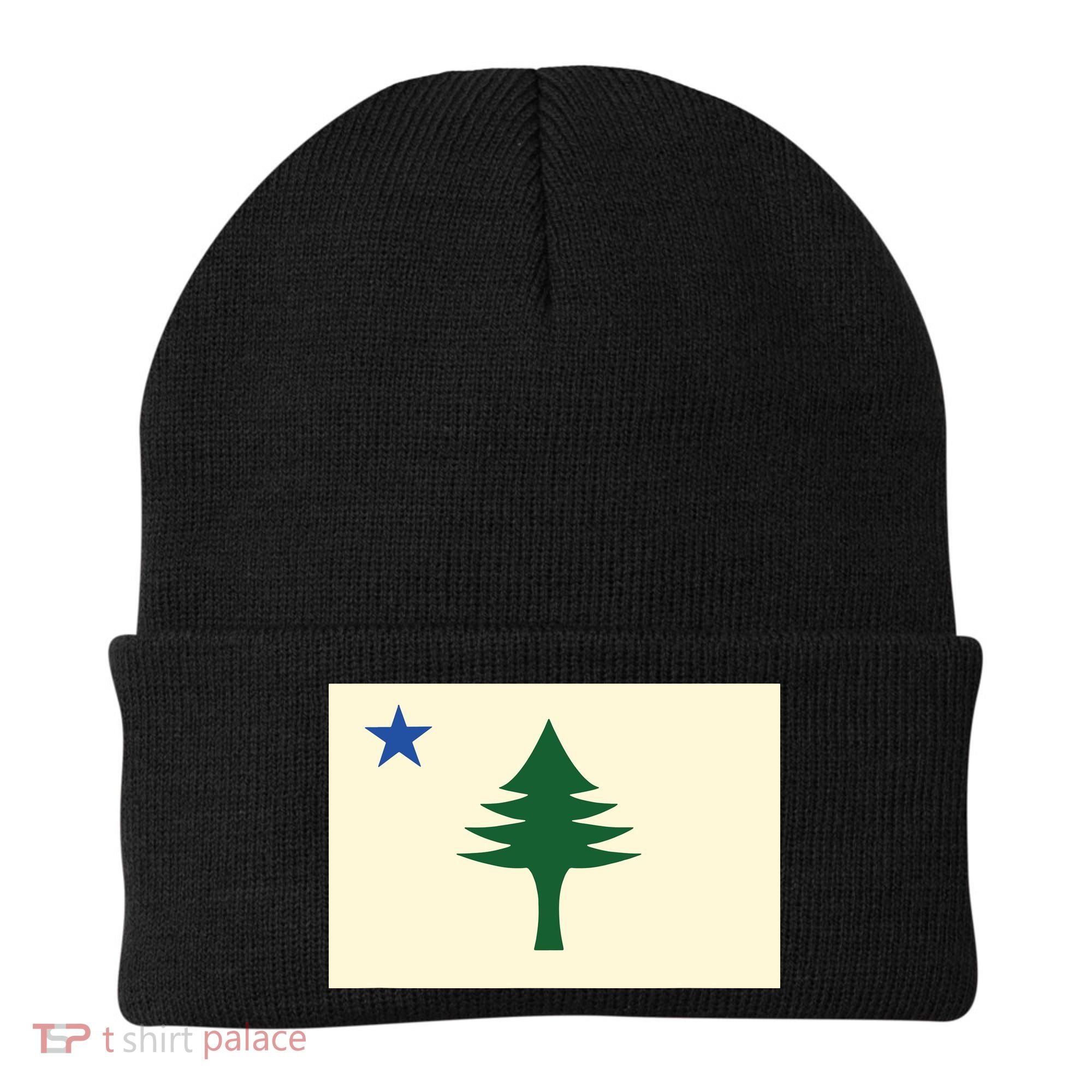 Flag Of Maine 1901 Maine State Flag Pine Tree State Beanie