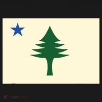 Flag Of Maine 1901 Maine State Flag Pine Tree State Women's Hoodie thumb 2