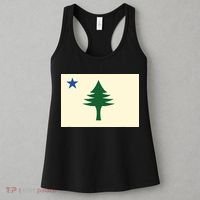 Flag Of Maine 1901 Maine State Flag Pine Tree State Women's Tank Top thumb 3