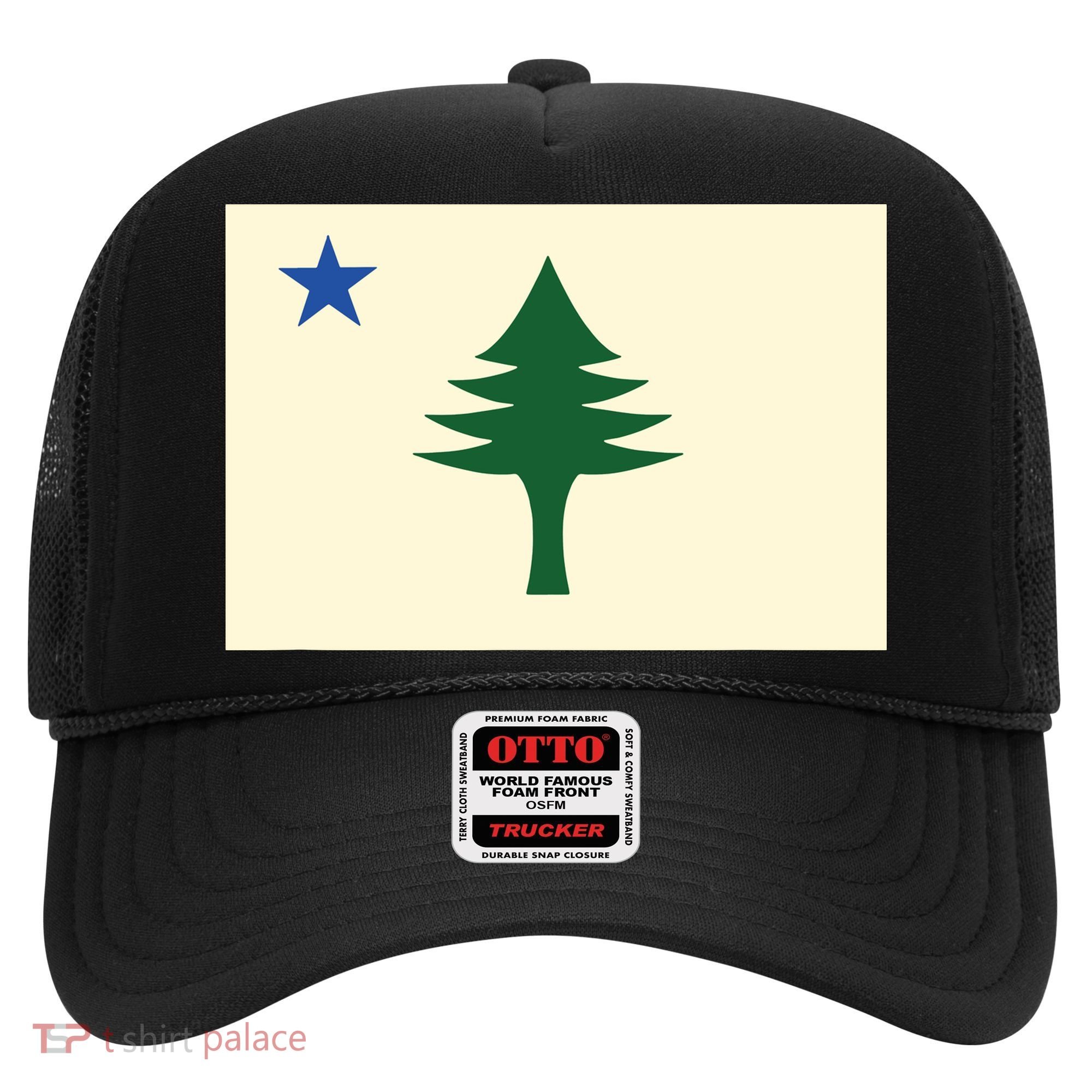 Flag Of Maine 1901 Maine State Flag Pine Tree State Hat