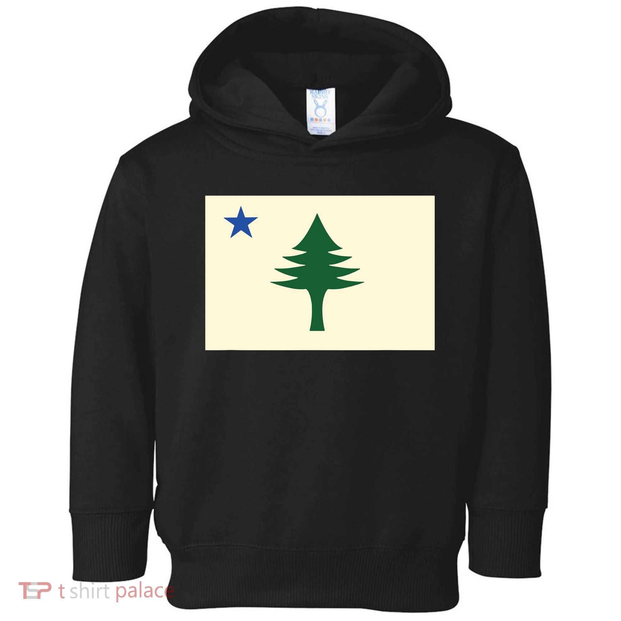 Flag Of Maine 1901 Maine State Flag Pine Tree State Toddler Hoodie
