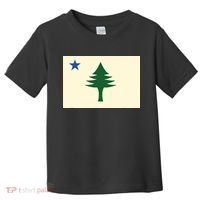 Flag Of Maine 1901 Maine State Flag Pine Tree State Toddler T-Shirt thumb 0