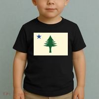 Flag Of Maine 1901 Maine State Flag Pine Tree State Toddler T-Shirt thumb 2