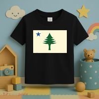 Flag Of Maine 1901 Maine State Flag Pine Tree State Toddler T-Shirt thumb 3