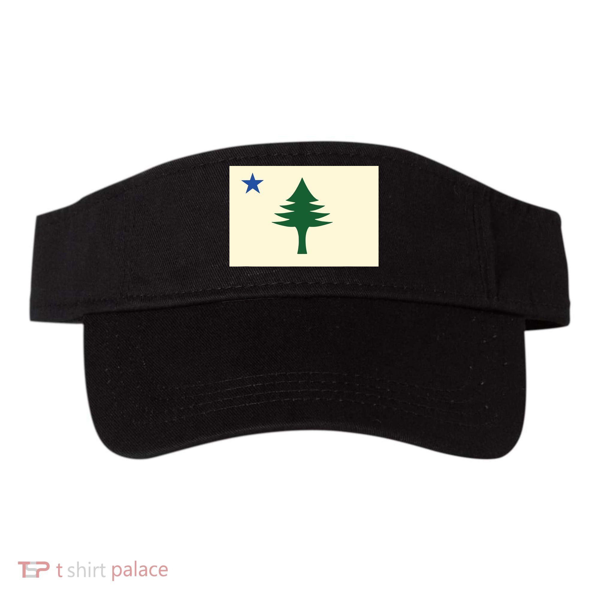 Flag Of Maine 1901 Maine State Flag Pine Tree State Visor