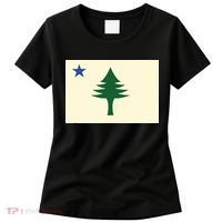 Flag Of Maine 1901 Maine State Flag Pine Tree State Women's T-Shirt thumb 0