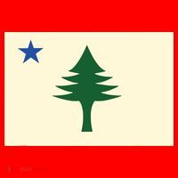 Flag Of Maine 1901 Maine State Flag Pine Tree State Santa Hat thumb 1