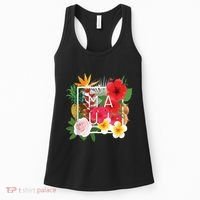 Flowers Of Maui Word Art Hawaiian Island Souvenir Women's Tank Top thumb 0
