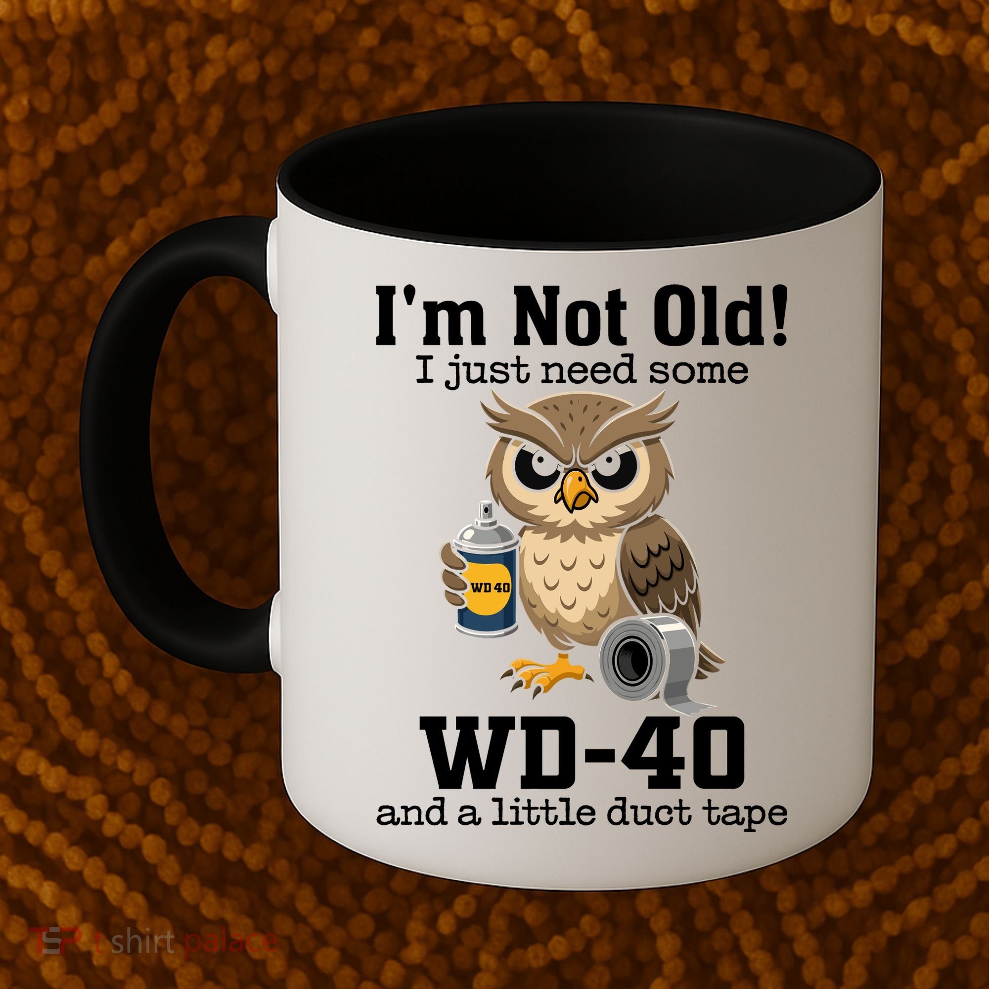Funny Owl Meme WD-40 And Duct Tape Coffee Mug