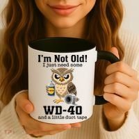 Funny Owl Meme WD-40 And Duct Tape Coffee Mug thumb 3