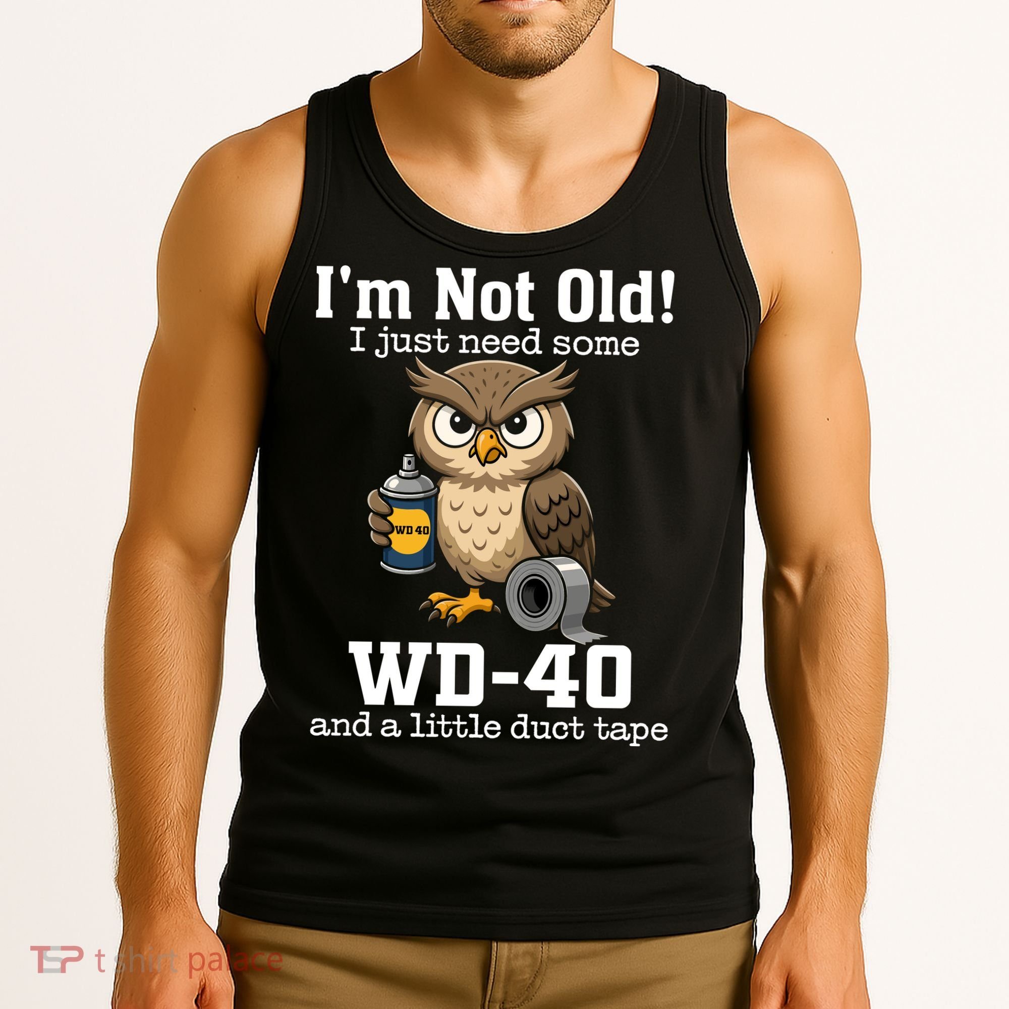 Funny Owl Meme WD-40 And Duct Tape Tank Top