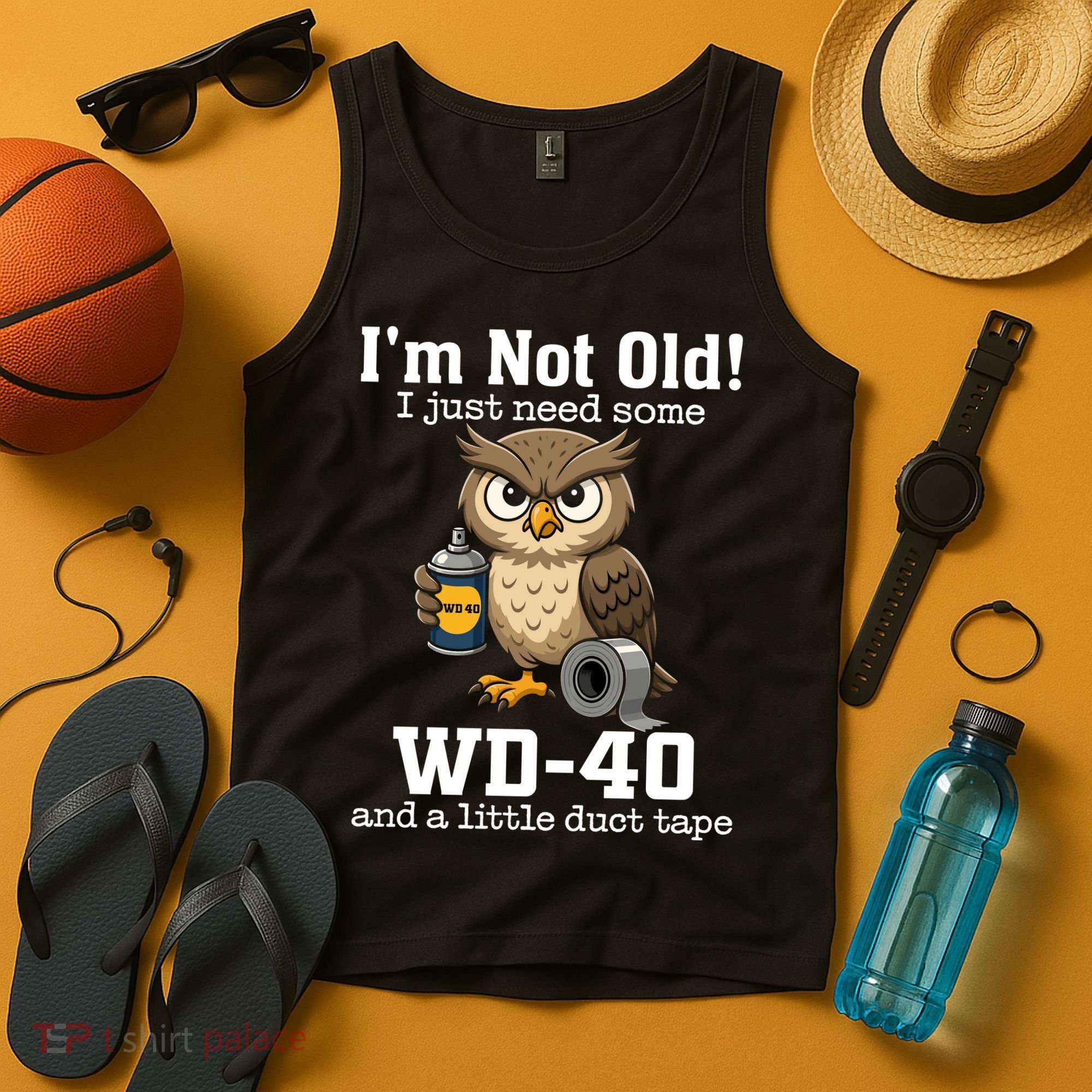 Funny Owl Meme WD-40 And Duct Tape Tank Top
