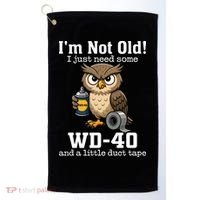 Funny Owl Meme WD-40 And Duct Tape Golf Towel thumb 0