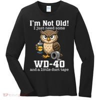 Funny Owl Meme WD-40 And Duct Tape Women's Long Sleeve Shirt thumb 0