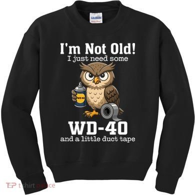 Funny Owl Meme WD-40 And Duct Tape Kids Sweatshirt