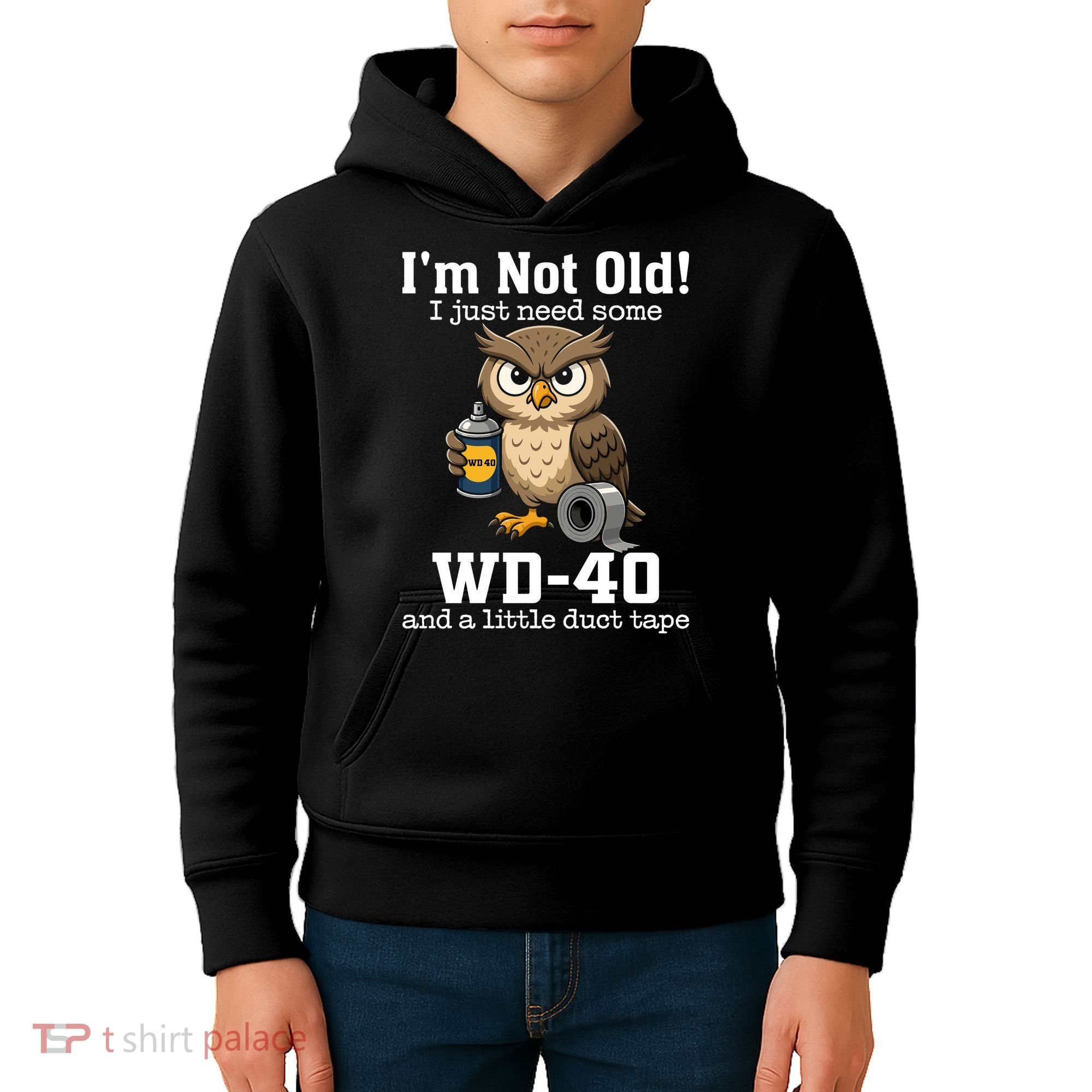Funny Owl Meme WD-40 And Duct Tape Kids Hoodie