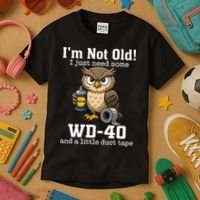 Funny Owl Meme WD-40 And Duct Tape Kids T-Shirt thumb 3