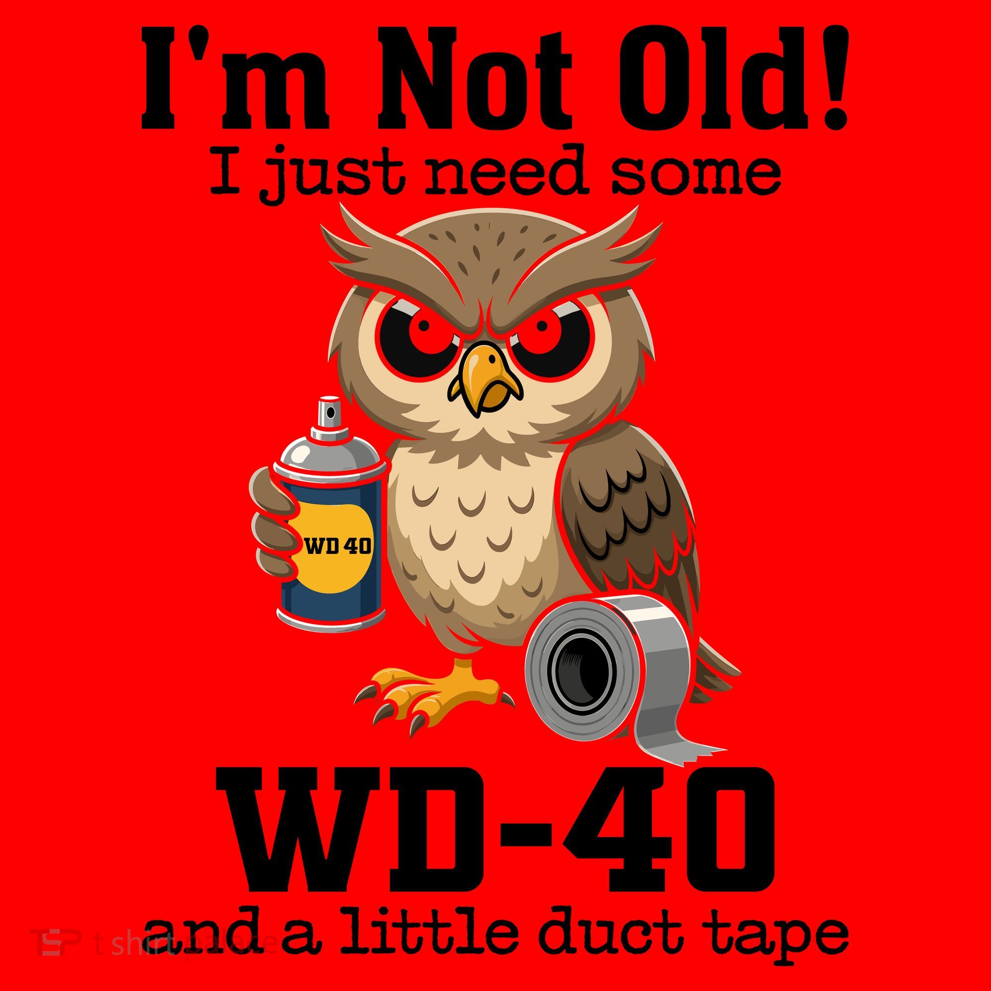 Funny Owl Meme WD-40 And Duct Tape Santa Hat