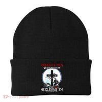 Fisher Of Men We Catch Em He Cleans Em Matthew 4 19 Beanie thumb 0