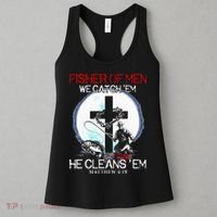 Fisher Of Men We Catch Em He Cleans Em Matthew 4 19 Women's Tank Top thumb 3