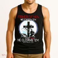 Fisher Of Men We Catch Em He Cleans Em Matthew 4 19 Tank Top thumb 3