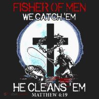 Fisher Of Men We Catch Em He Cleans Em Matthew 4 19 Golf Towel thumb 3