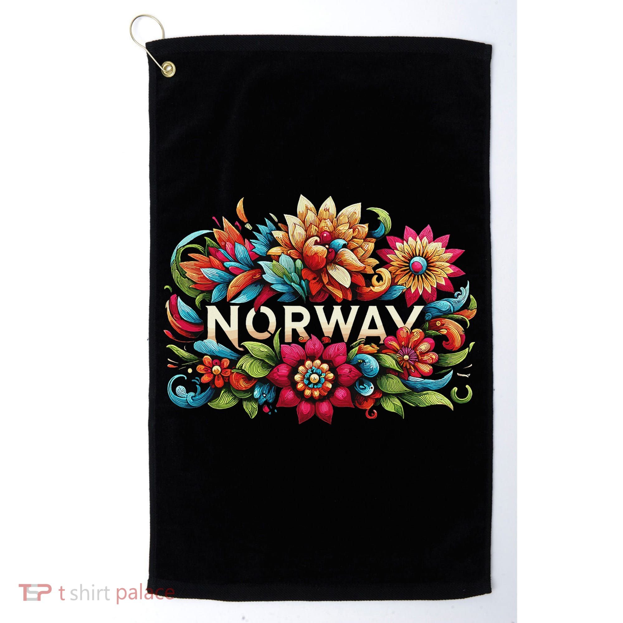 Flowers Of Norway Norwegian Golf Towel