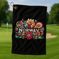 Flowers Of Norway Norwegian Golf Towel thumb 1