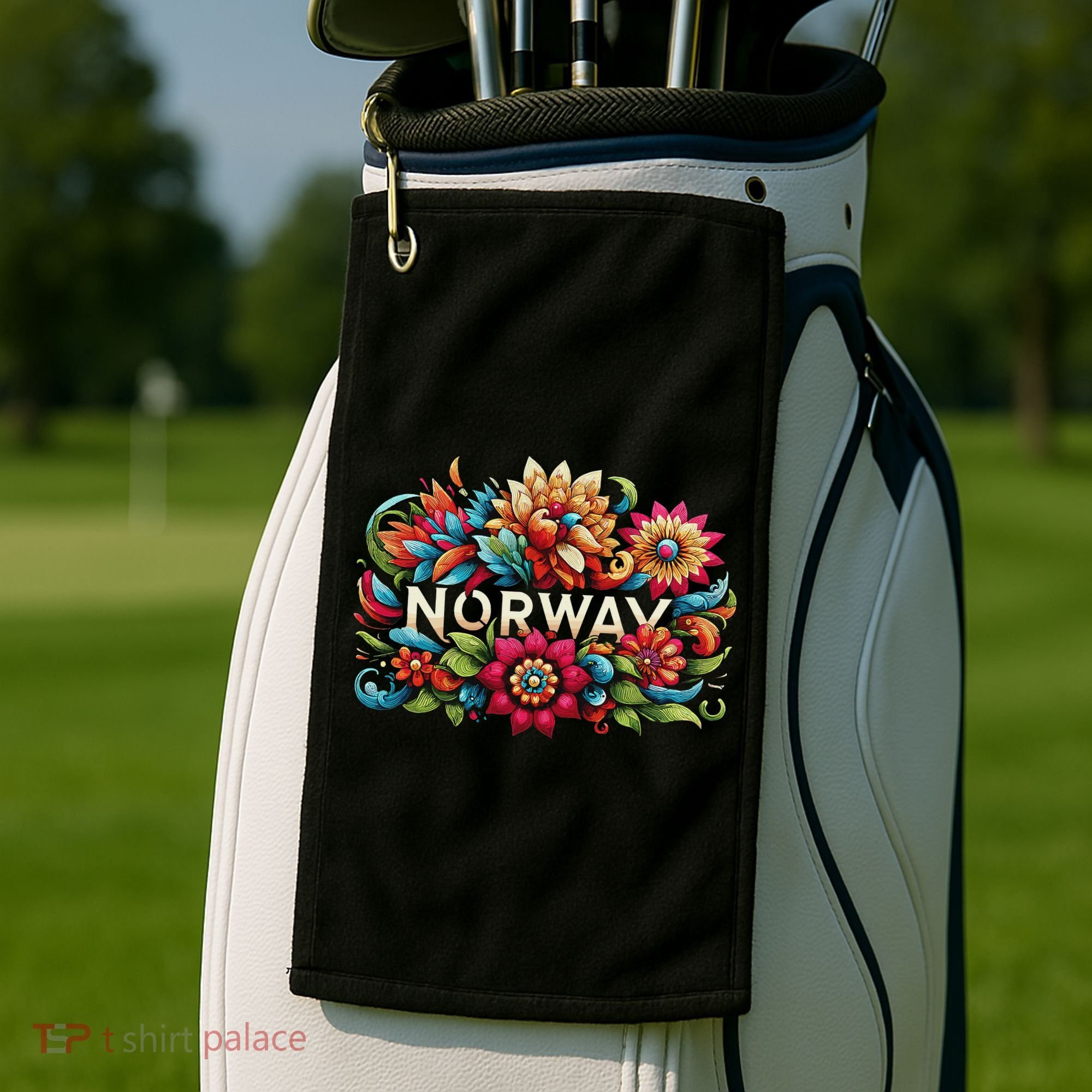 Flowers Of Norway Norwegian Golf Towel