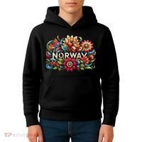 Flowers Of Norway Norwegian Kids Hoodie thumb 4