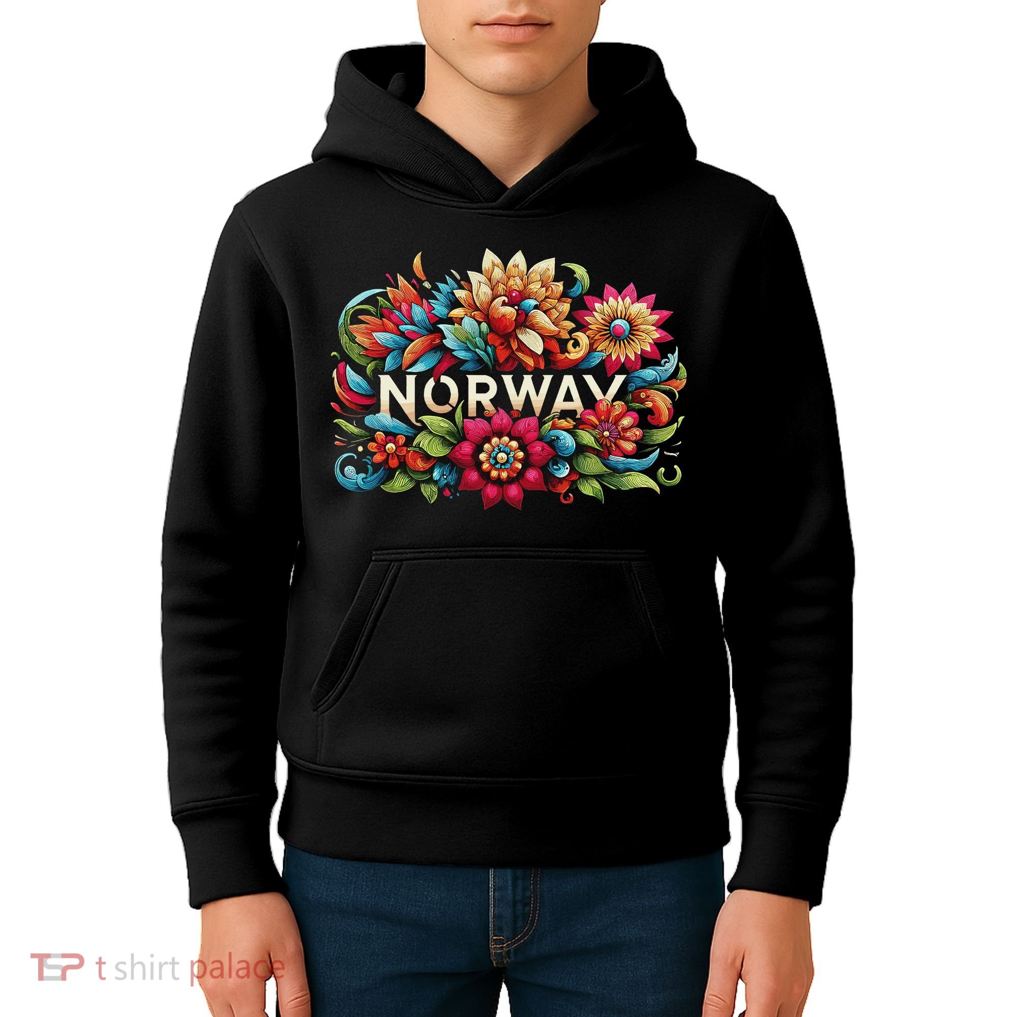 Flowers Of Norway Norwegian Kids Hoodie
