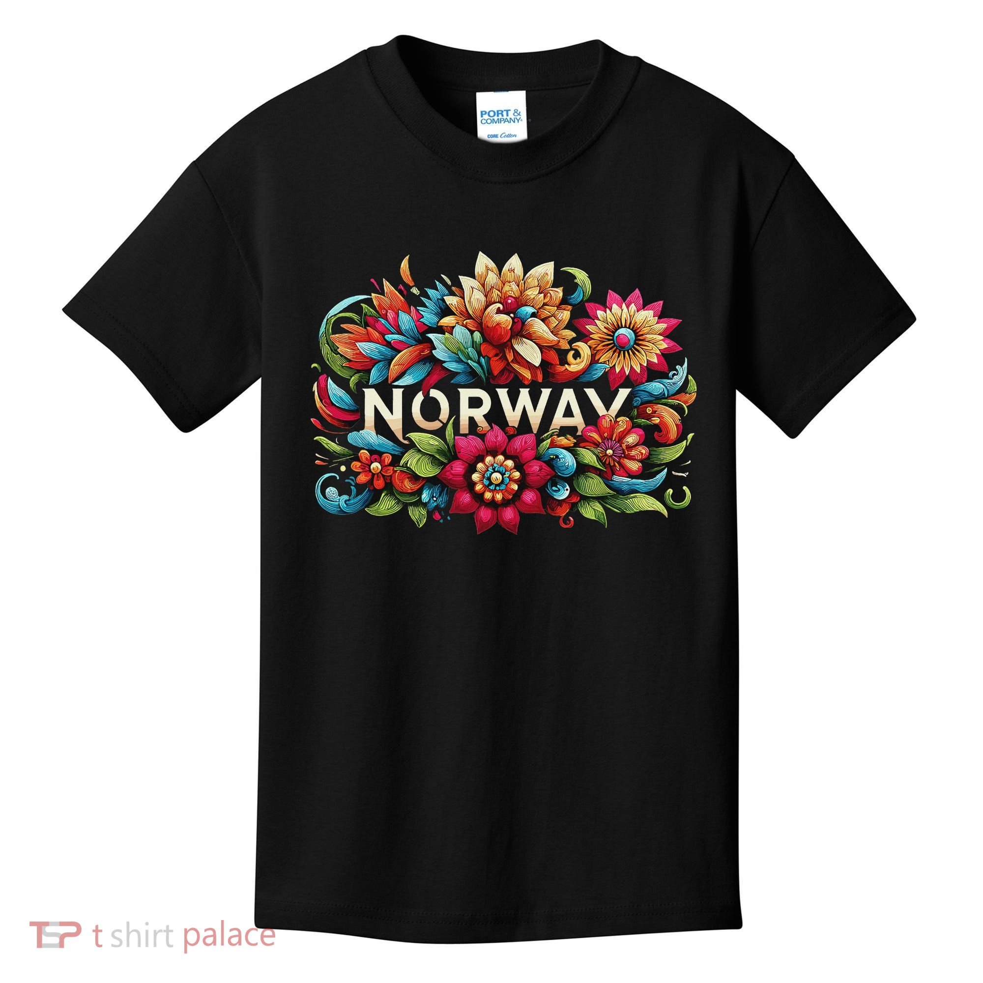 Flowers Of Norway Norwegian Kids T-Shirt