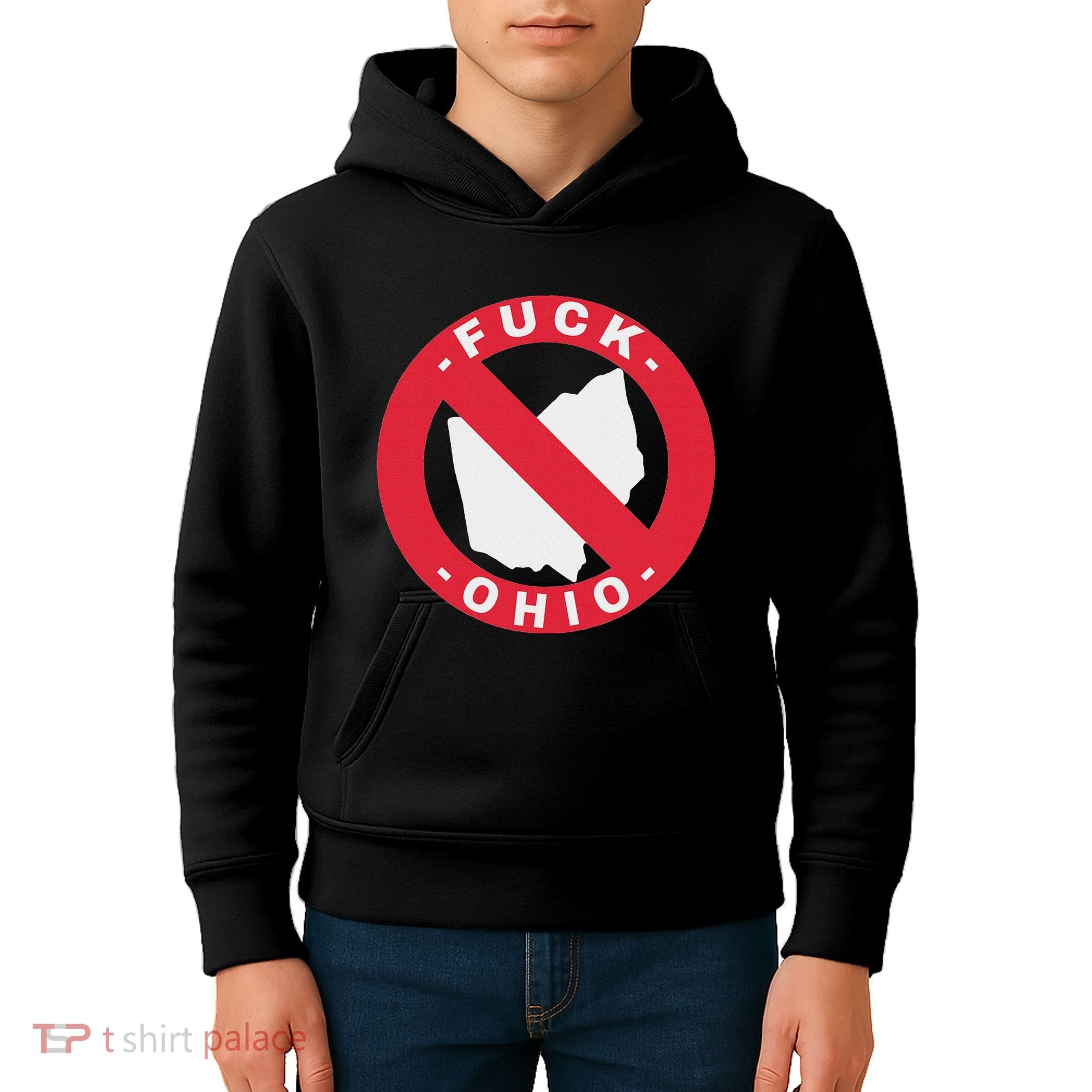Fuck Ohio Nobody Likes Ohio Anti Ohio Kids Hoodie