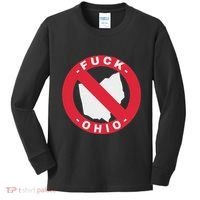 Fuck Ohio Nobody Likes Ohio Anti Ohio Kids Long Sleeve Shirt thumb 0