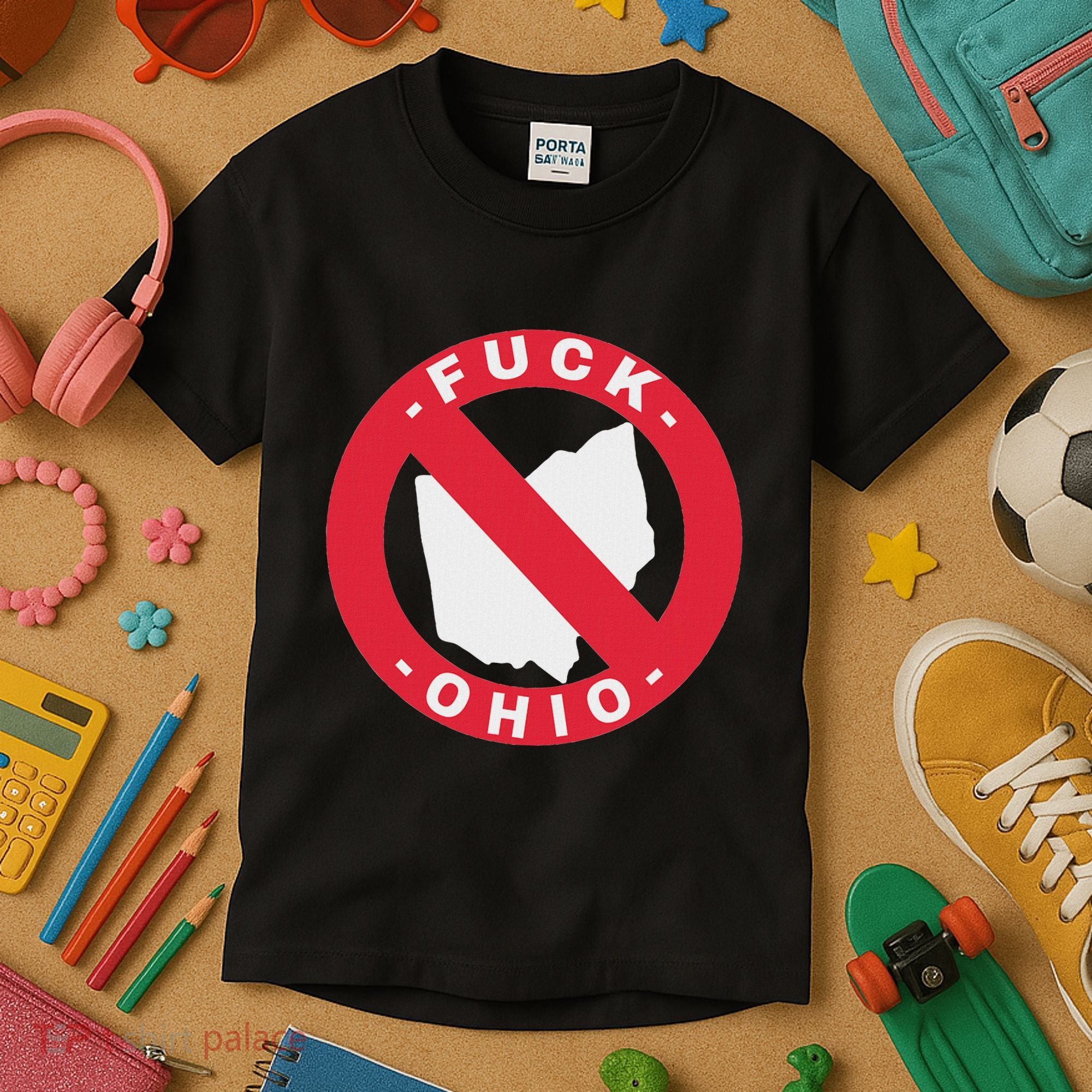 Fuck Ohio Nobody Likes Ohio Anti Ohio Kids T-Shirt