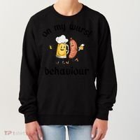 Funny Oktoberfest On My Wurst Behaviour Beer Hot Dog Drinking Team Women's Sweatshirt thumb 0