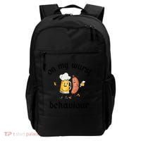 Funny Oktoberfest On My Wurst Behaviour Beer Hot Dog Drinking Team Backpack thumb 0