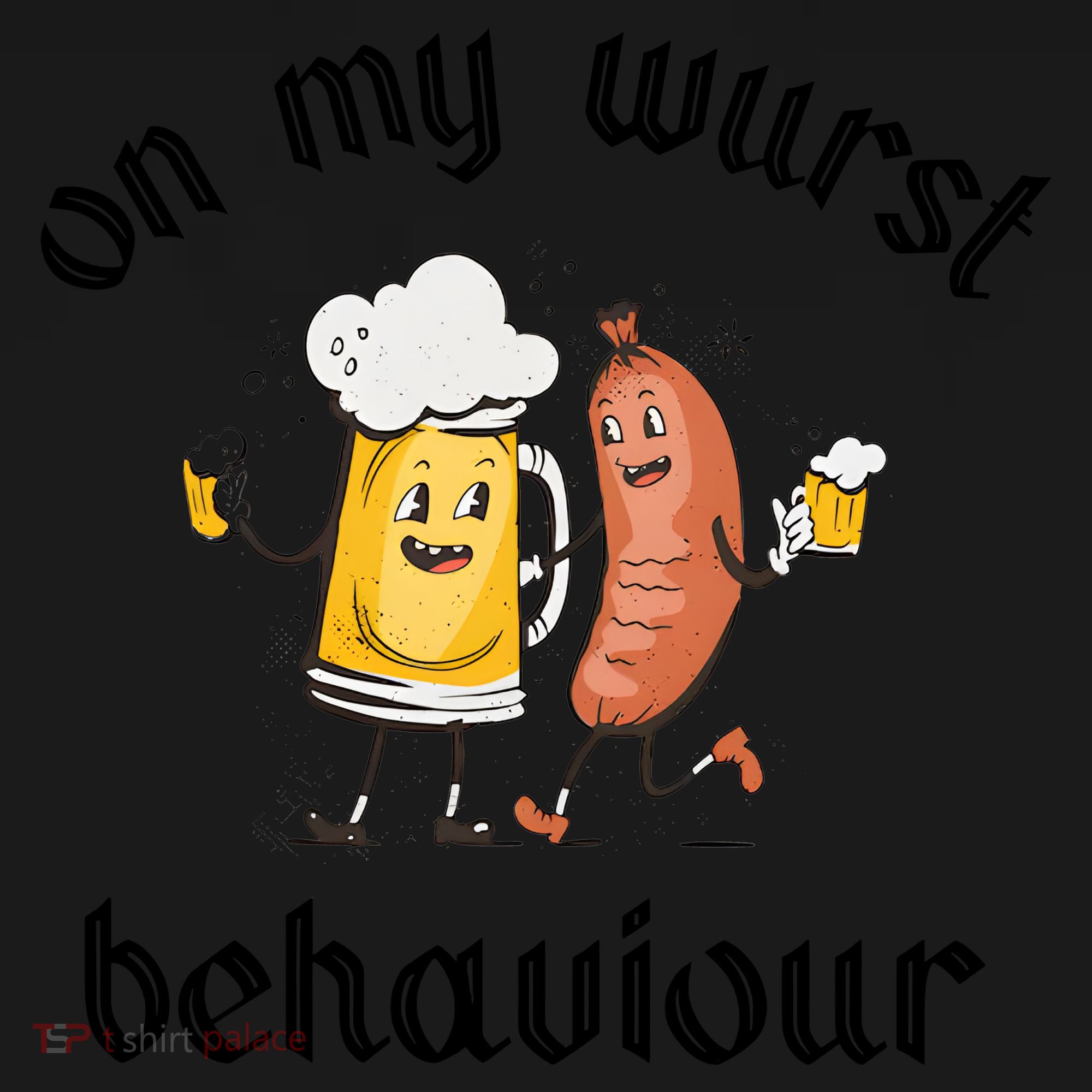 Funny Oktoberfest On My Wurst Behaviour Beer Hot Dog Drinking Team Backpack