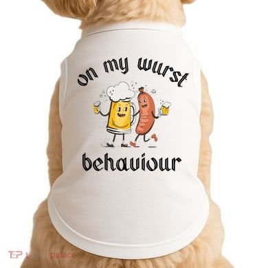 Funny Oktoberfest On My Wurst Behaviour Beer Hot Dog Drinking Team Doggie Tank