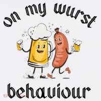 Funny Oktoberfest On My Wurst Behaviour Beer Hot Dog Drinking Team Women's Hoodie thumb 2