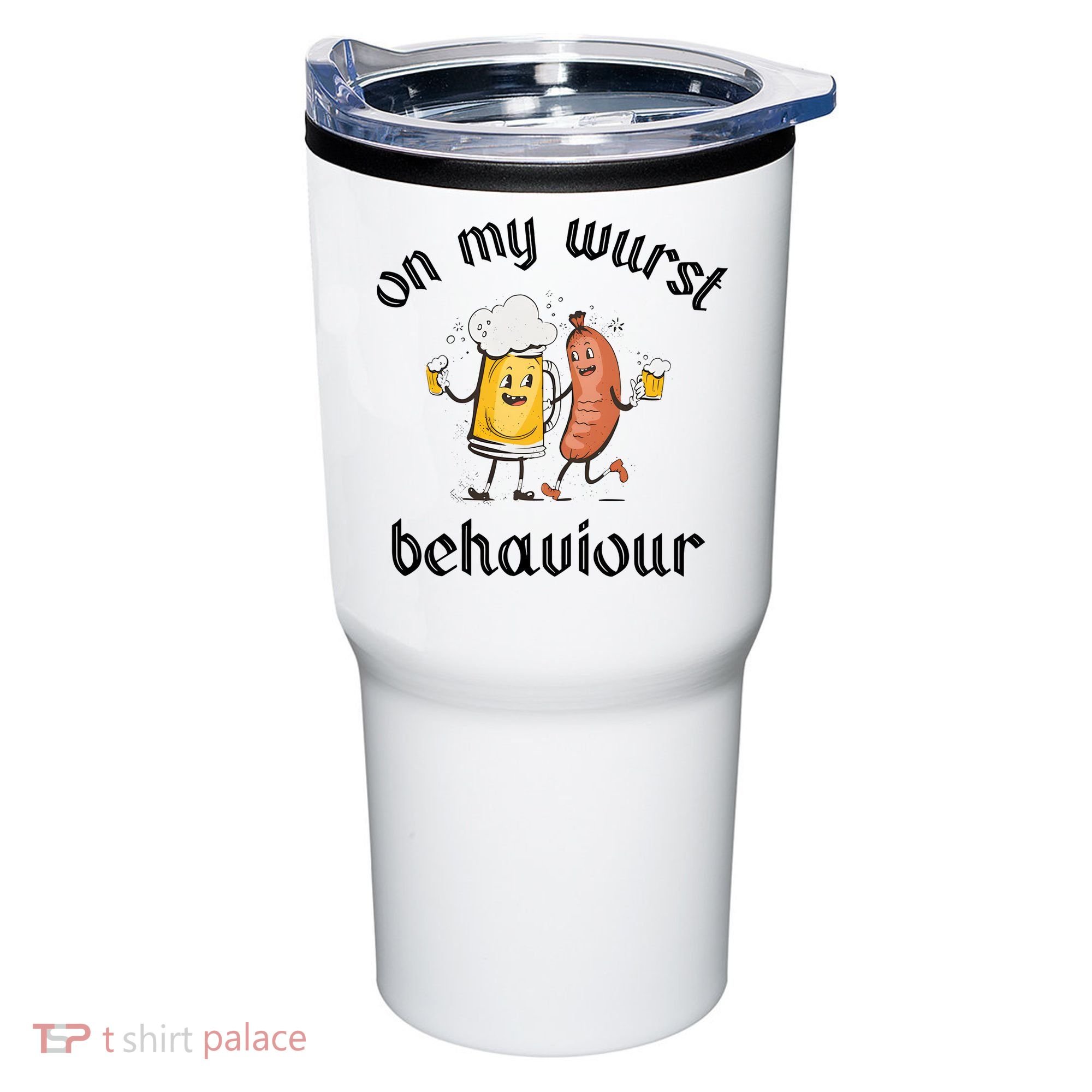 Funny Oktoberfest On My Wurst Behaviour Beer Hot Dog Drinking Team Tumbler