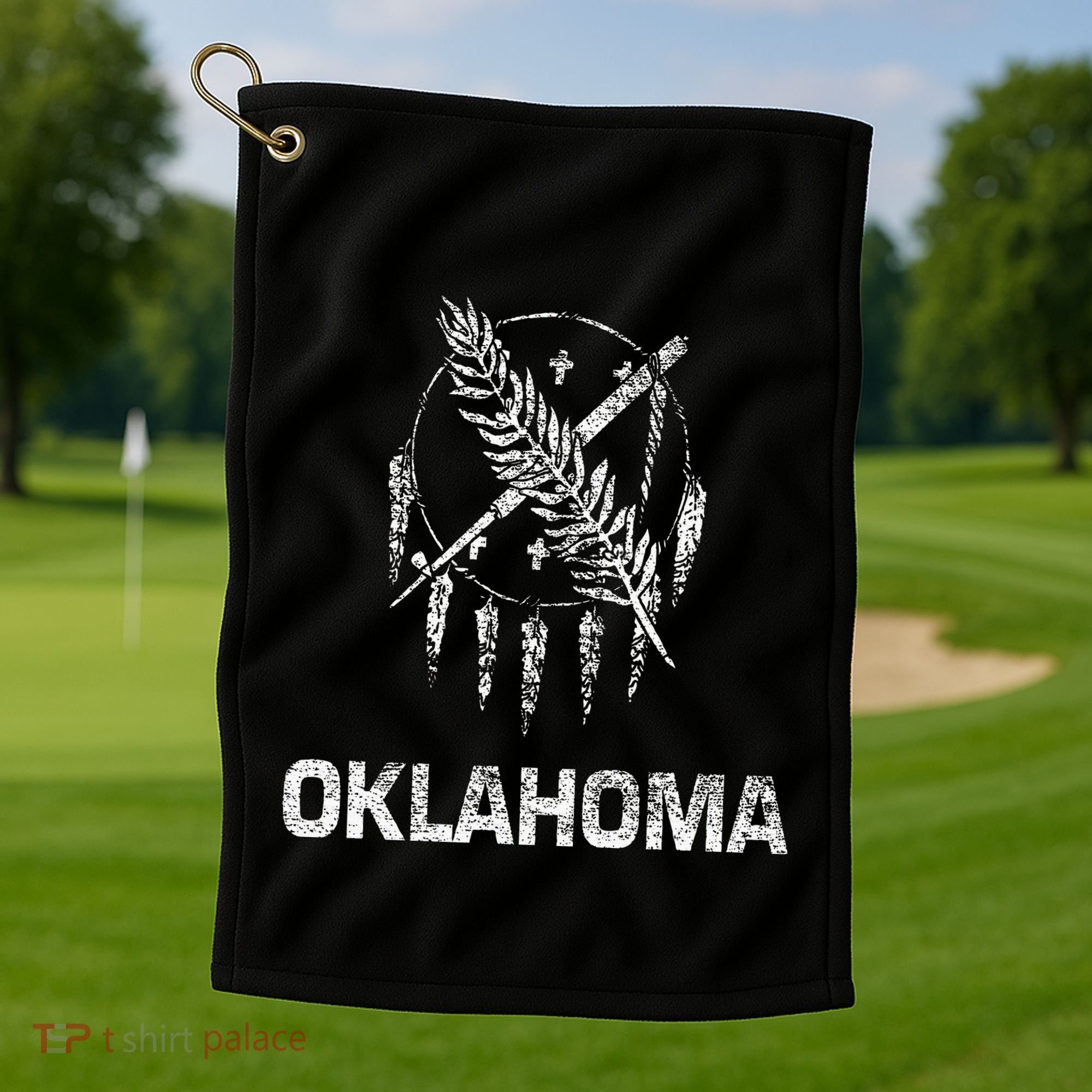 Flag Of Oklahoma The Sooner State Tulsa Norman Edmond Golf Towel